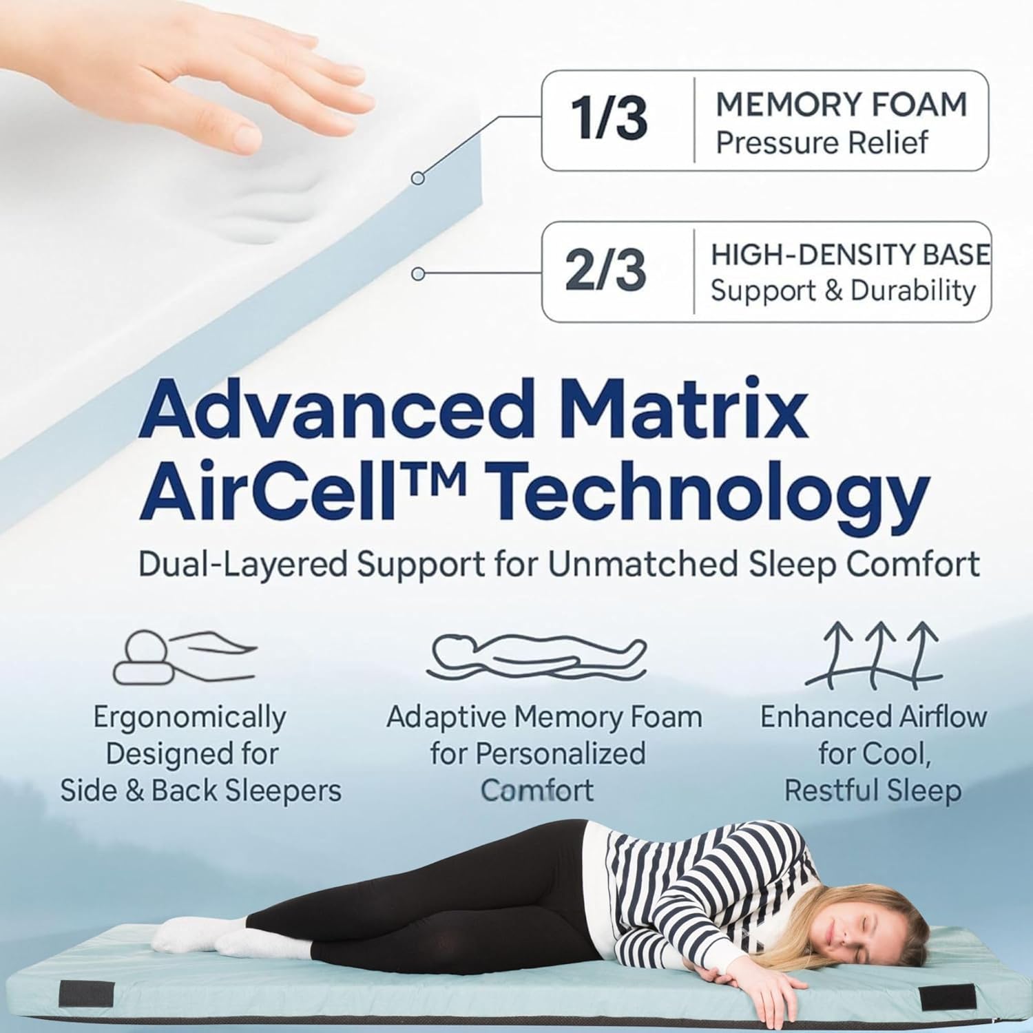 Matrix Air-Cell Memory Foam Camping Mattress